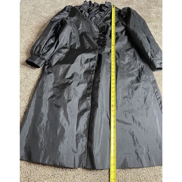 Vintage Marmika by Fitz Womens Ruffle Driving coat Lightweight Made USA Goth - Picture 7 of 8